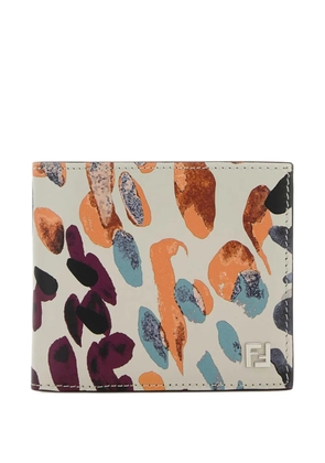 FENDI printed-leather squared wallet - Neutrals