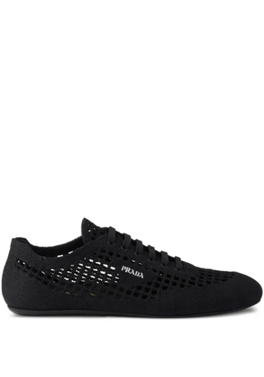 Prada round-toe lace-up sneakers - Black