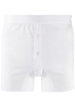 Sunspel buttoned branded boxers - White