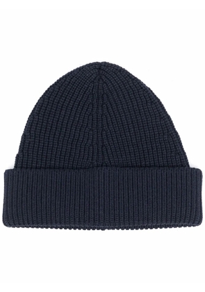 Maison Margiela ribbed knit beanie hat - Blue