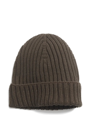 Barrie ribbed cashmere beanie - Green