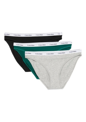 Calvin Klein logo briefs (set of three) - Green