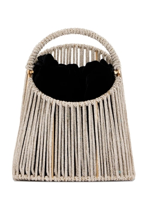 Hibourama crystal-embellished tote bag - Neutrals