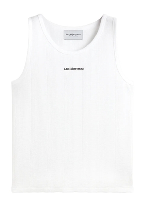 LES HÉRITIERS textured tank top - White
