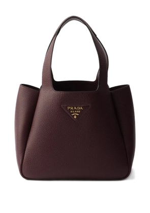 Prada small leather tote bag - Red