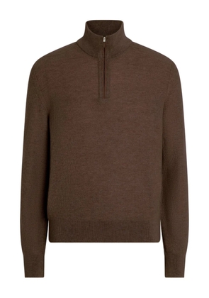 Zegna half-zip cashmere sweater - Brown