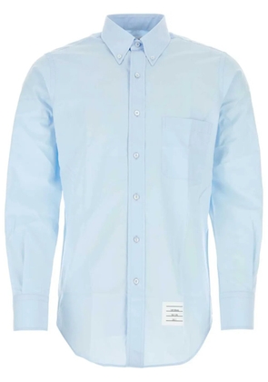 Thom Browne logo-appliqué shirt - Blue