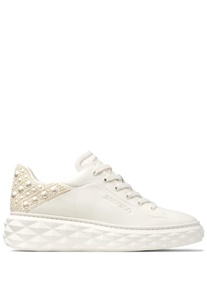 Jimmy Choo Diamond Maxi pearl-embellished sneakers - Neutrals