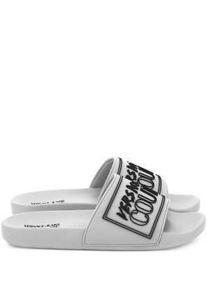 Versace Jeans Couture logo-embellished slides - White
