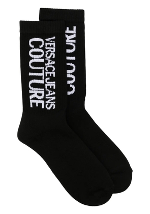 Versace Jeans Couture logo-print cotton socks - Black