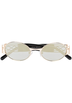 Karen Wazen Pam oval-frame sunglasses - Gold
