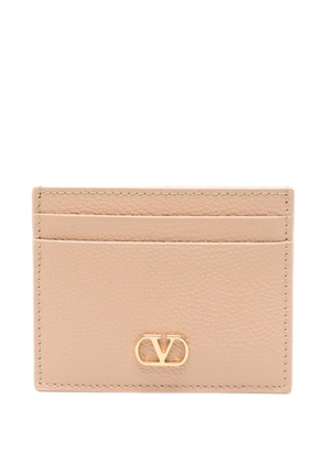 Valentino Garavani leather logo cardholder - Neutrals