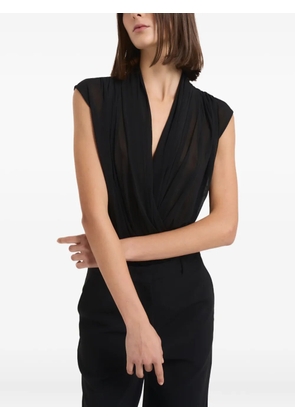 Max Mara draped-detail top - Black