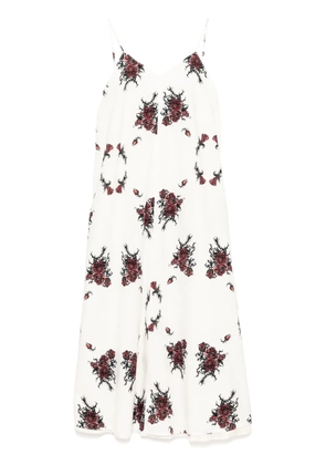 midorikawa thin shoulder strap dress - White