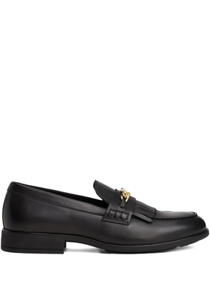 Tommy Hilfiger fringed chain-detailed loafers - Black