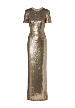 Roland Mouret sequin-embellishment maxi dress - Gold