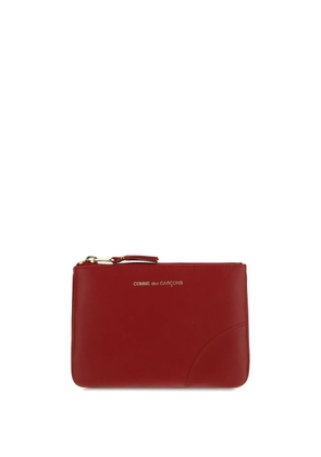 Comme Des Garçons Wallet logo-stamp zip wallet - Red