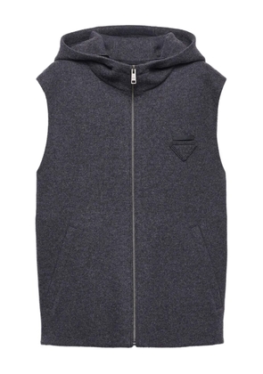 Prada hooded zip vest - Grey