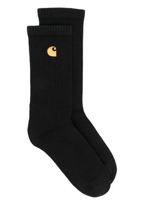 Carhartt WIP embroidered-logo ribbed socks - Black