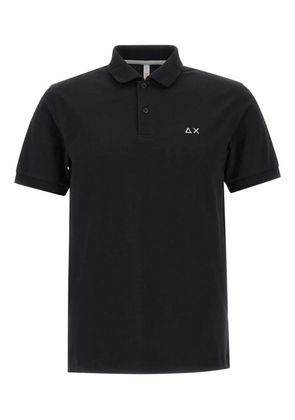 Sun68 logo-embroidered polo shirt - Black