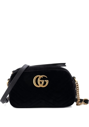 Gucci Pre-Owned GG Marmont Shoulder Bag Matelasse Velvet Small crossbody bag - Black