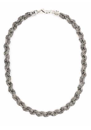 Emanuele Bicocchi braided knot necklace - Silver