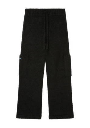 Alanui drawstring knitted trousers - Black