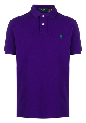 Polo Ralph Lauren logo embroidered polo shirt - Purple