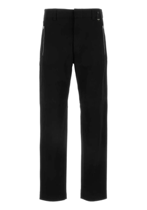 FENDI Zucca-panelled straight-legged trousers - Black