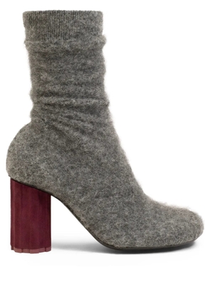 AMI Paris 85mm Piano ankle boots - Grey
