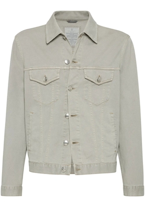 Brunello Cucinelli shirt denim jacket - Neutrals