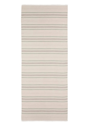 Johnstons of Elgin striped cashmere scarf - Neutrals