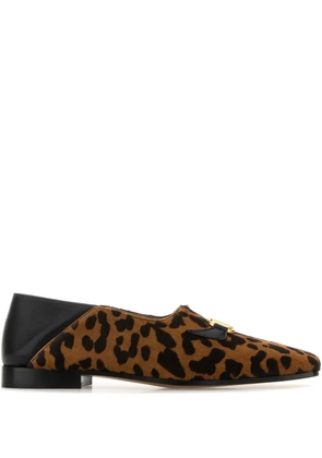 Valentino Garavani animal-print loafers - Brown