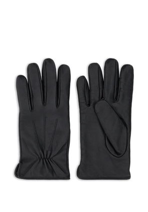 Boggi Milano Leather Gloves - Black