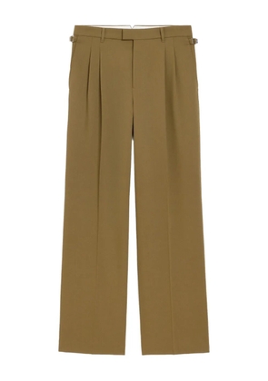 AMI Paris pleated wide-leg tailored trousers - Green