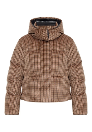 Moncler Quierzy houndstooth-pattern padded jacket - Brown
