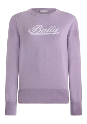Bally logo crew-neck sweater - Purple