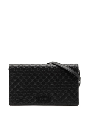Gucci Pre-Owned 2000-2015 Microguccissima Wallet on Strap crossbody bag - Black