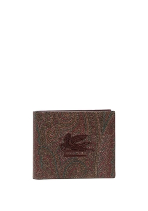 ETRO logo-embroidered leather wallet