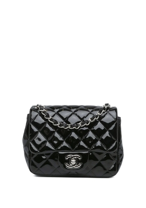 CHANEL Pre-Owned 2014 Mini Square Classic Patent Single Flap crossbody bag - Black