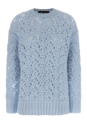 Fabiana Filippi openwork crew-neck sweater - Blue