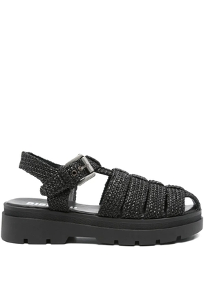 Bibi Lou woven-texture flat sandals - Black
