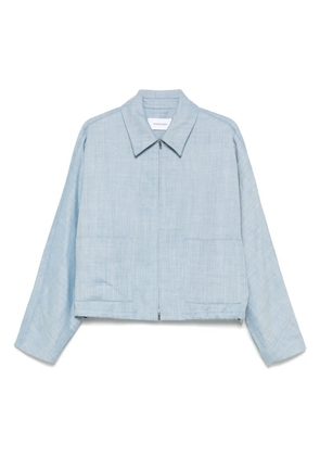 Ferragamo cropped bomber jacket - Blue