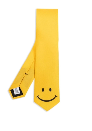 Moschino x Smiley silk tie - Yellow
