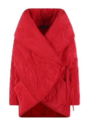 Maria Calderara quilted wrap coat - Red