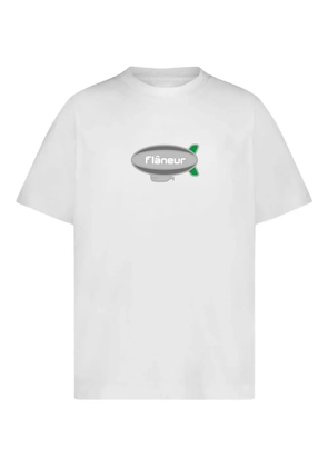 FLÂNEUR Zeppelin-logo T-shirt - White