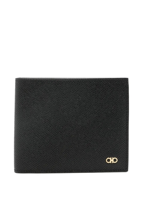 Ferragamo Gancini-plaque leather wallet - Black