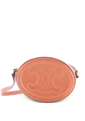 Celine Pre-Owned Triomphe Oval Leather crossbody bag - Brown