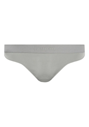 TOM FORD logo-waistband thong - Green