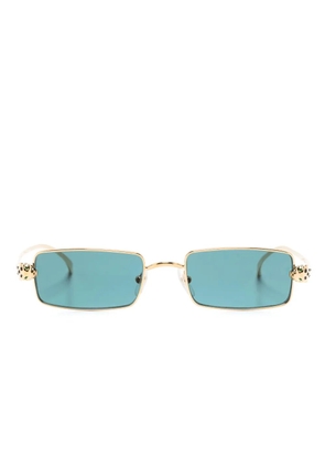 Cartier Eyewear rectangle-frame sunglasses - Gold